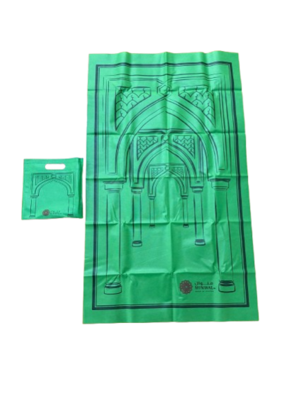 Non Woven Portable Travel Prayer Mat with Carrying Pouch by Minwal - 150 Pack - B2B only