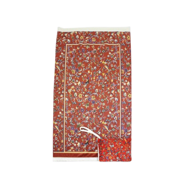 Nusuki Travel Prayer Mat Rawda Red with Bag - 100 Pack (Wholesale Only)